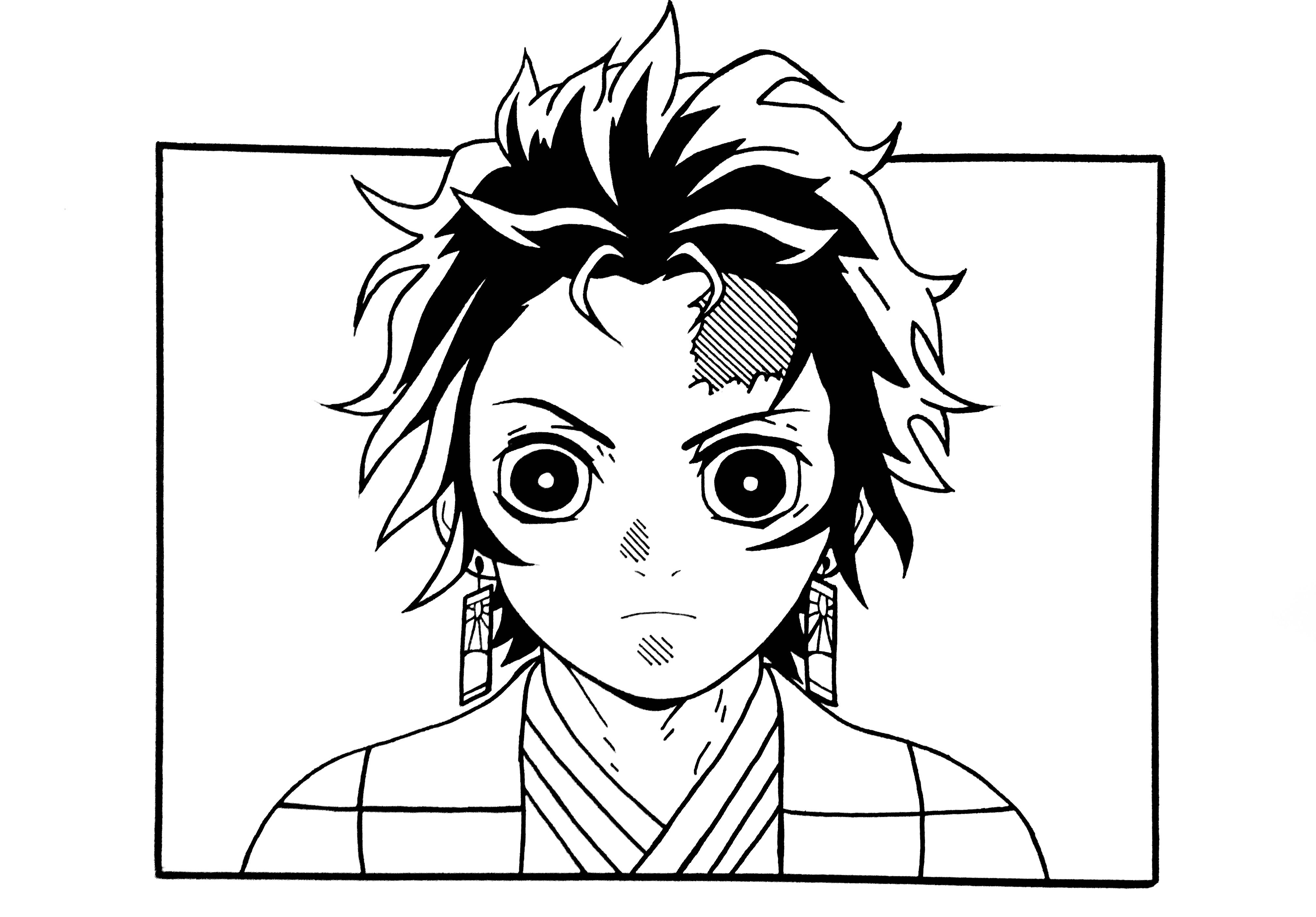 Featured image of post Tanjiro Drawing Black And White